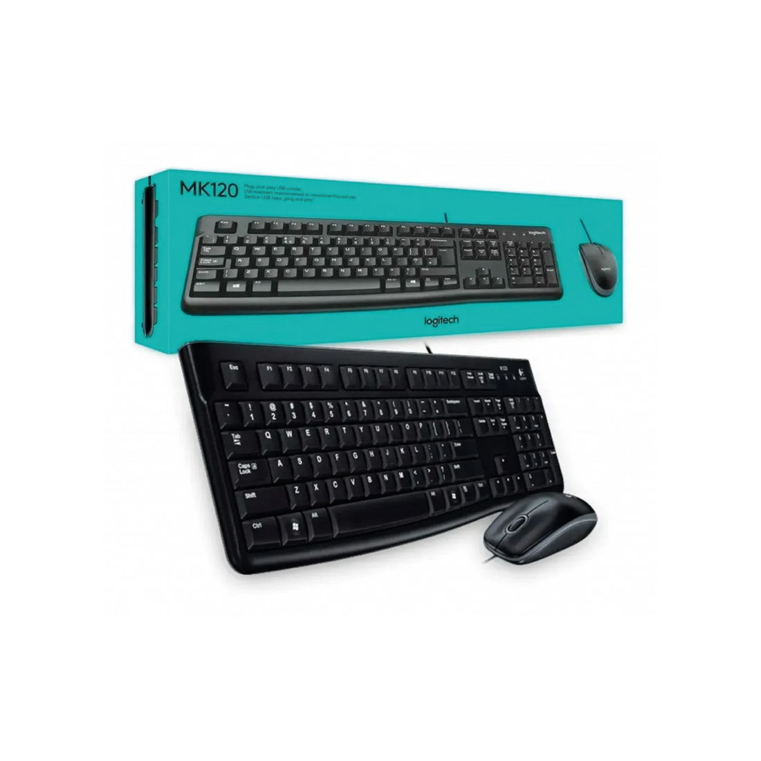 Combo Teclado y Mouse Logitech  MK120 Español