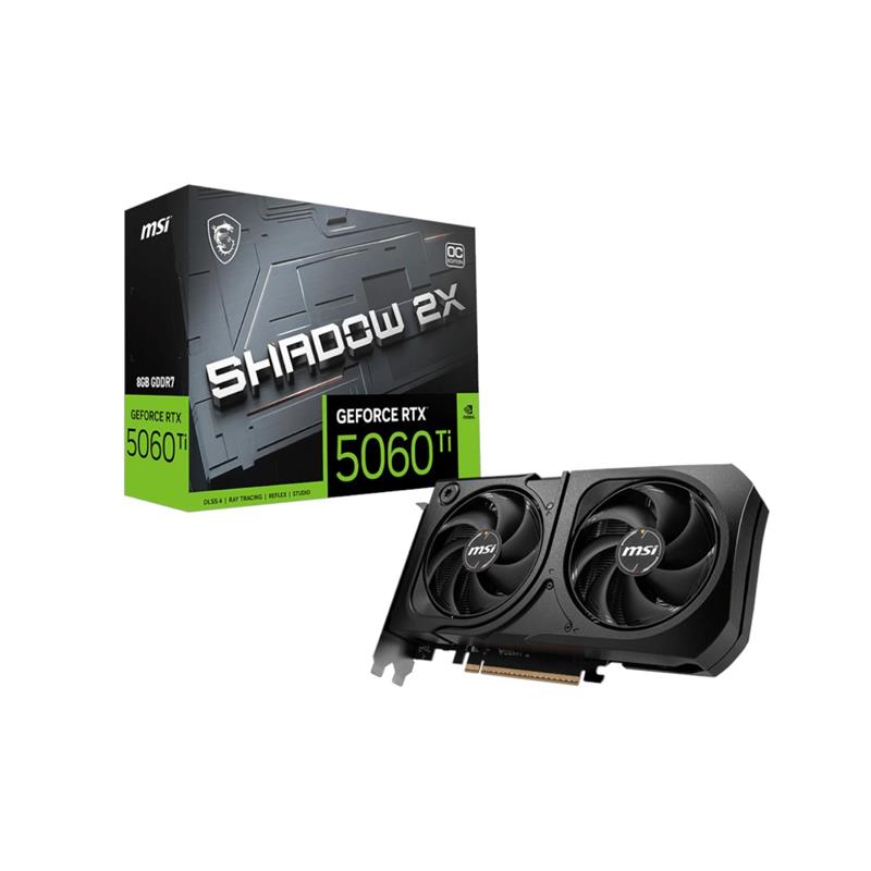 MSI GEFORCE RTX 5060 Ti SHADOW 2X PLUS 8G OC