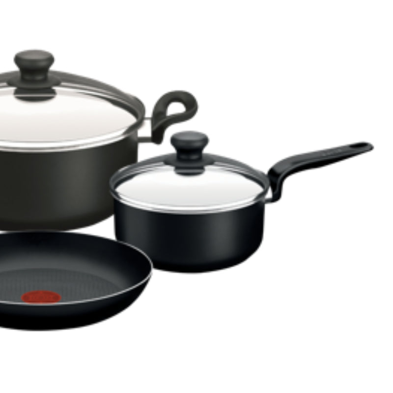 Set de 5 Piezas Tefal Pratika (Cacerola 20Cm C/ Tapa+Olla 24Cm C/Tapa+ Sarten 24Cm ) (T701Set3)