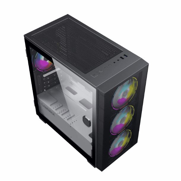 GABINETE GAMEMAX AERO MINI TG 4FAN ARGB