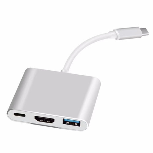 Hub Usb Tipo C 3 En 1 - Usb 3.0; Hdmi;  Usb-C; Gnr-Hb3Bx-100 (8286)