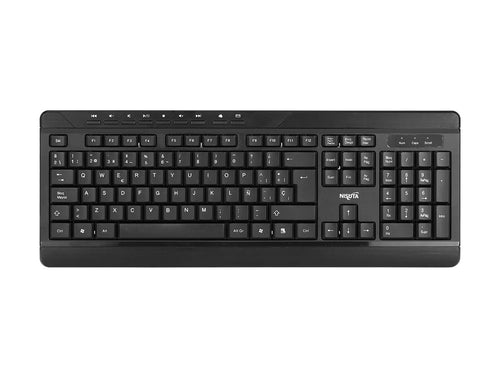 Teclado USB de tinta durable y 9 teclas multimedia