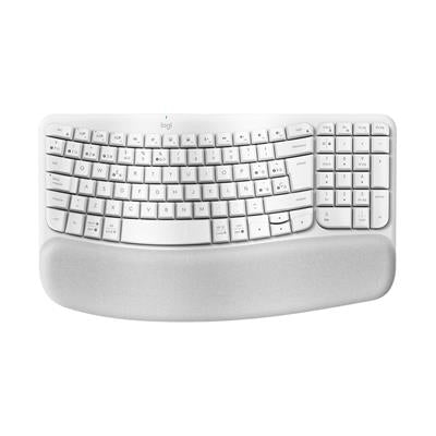 Teclado Logitech Wireless Wave Keys Ergo White Esp 920-012279 (1557)