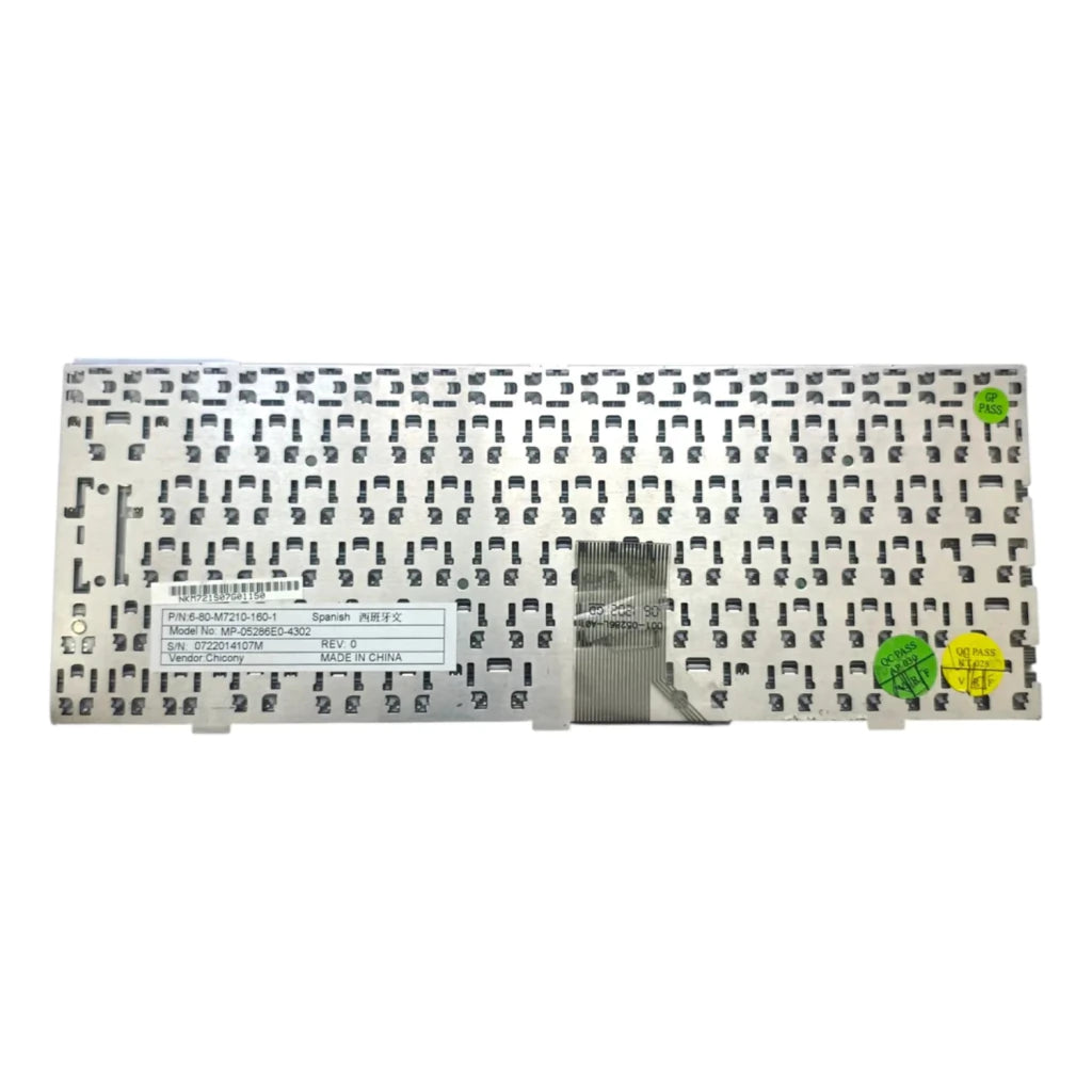 Teclado Para Bangho Mov Clevo M72 M720 Mp-09c35d0-430 Blanco