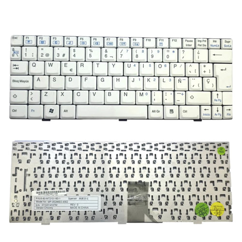Teclado Para Bangho Mov Clevo M72 M720 Mp-09c35d0-430 Blanco