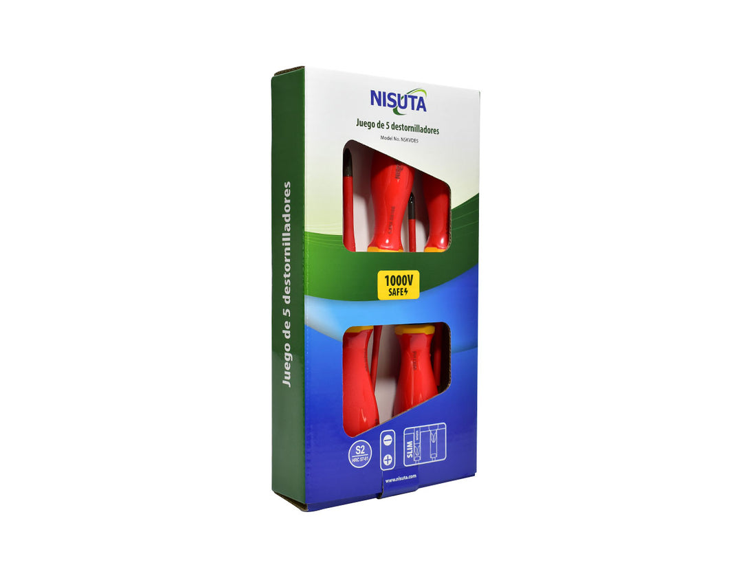 Kit de destornilladores de 1000V de 5 piezas para electricista