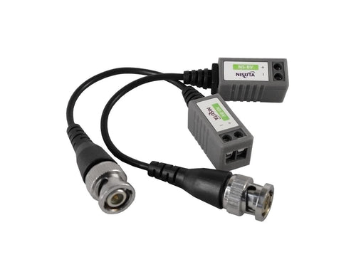 Balun de video pasivo BNC a bornera x par