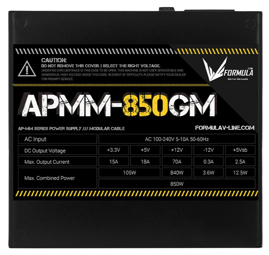 Fuente Formula V Line Apmm-850Gm 850W 80 Plus Gold Full Modular