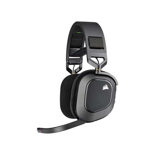 Auricular gaming Corsair HS80 RGB wireless con audio espacial - carbón