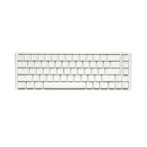 TECLADO MECANICO DUCKY ONE 3 SF TECLAS BLANCAS INTERRUPTOR ROJO INGLES PBT DOBLE DISPARO SIN COSTURAS ESTUCHE SUPERIOR BLANCO ESTUCHE INFERIOR BLANCO