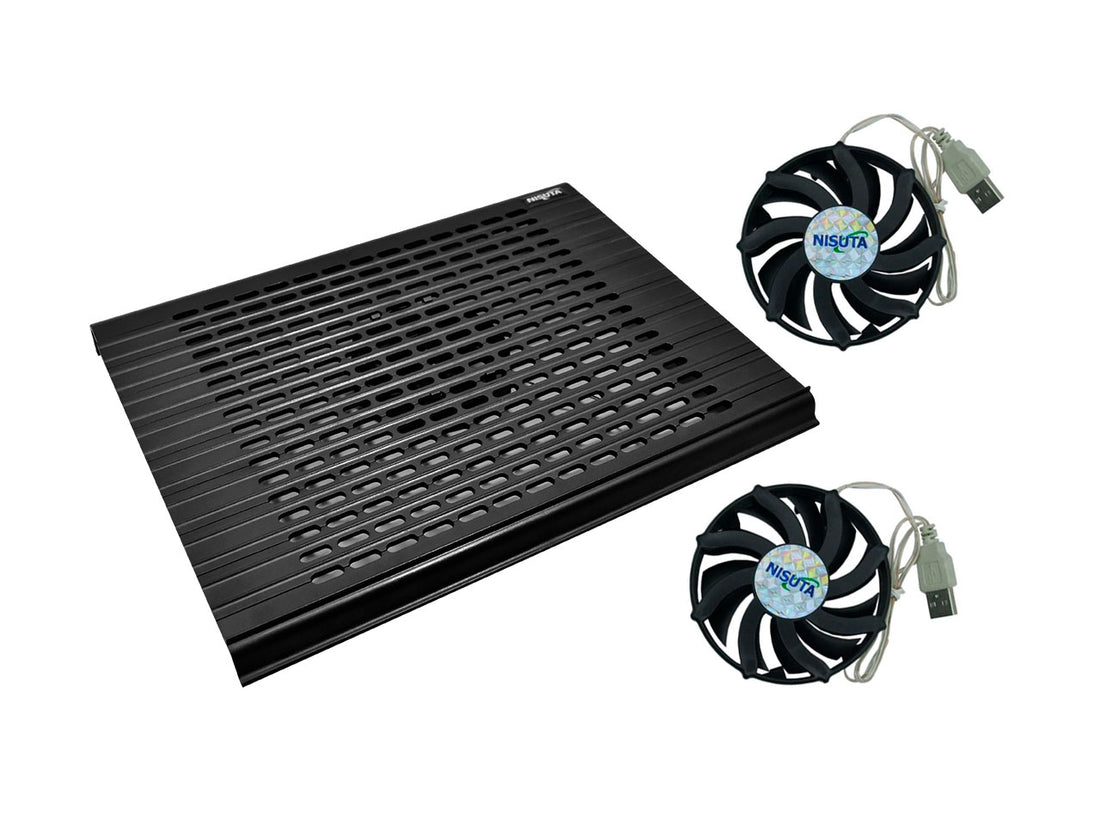 Base para notebook plegable con 2 coolers desmontables USB
