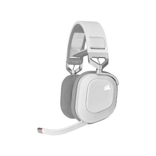 Auriculares gaming CORSAIR HS80 RGB WIRELESS con audio espacial - blanco