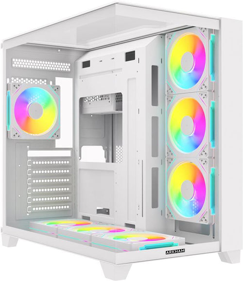Gabinete Arkham Minor White - Fan x7 Argb
