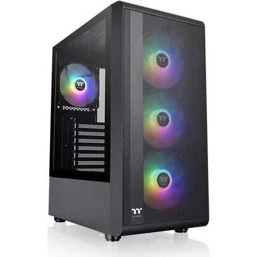 Gabinete TT S200 Mid-Tower TG Fan ARGB x4 Black (7742)