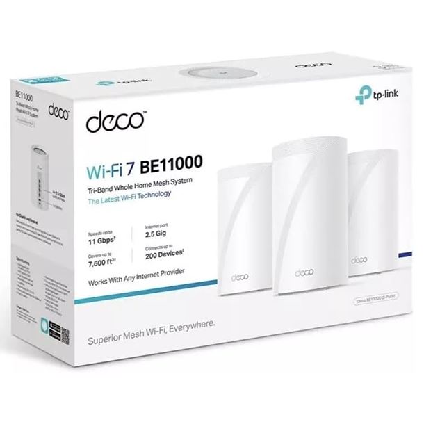 MESH TP-LINK DECO BE65 PACK DE 3 BE11000 WIFI7