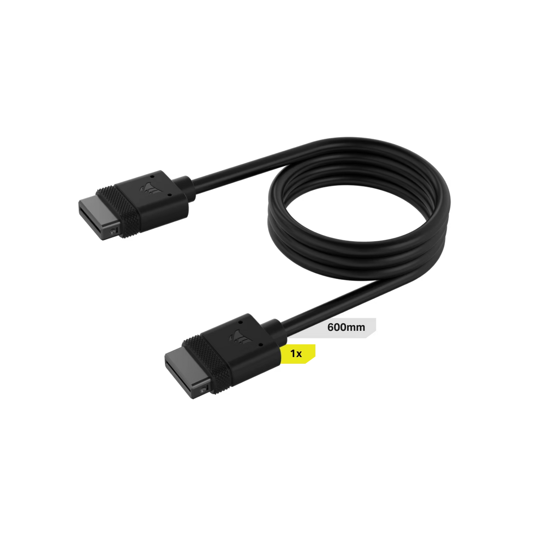 Cable CORSAIR iCUE LINK 1x 600mm con conector derecho negro