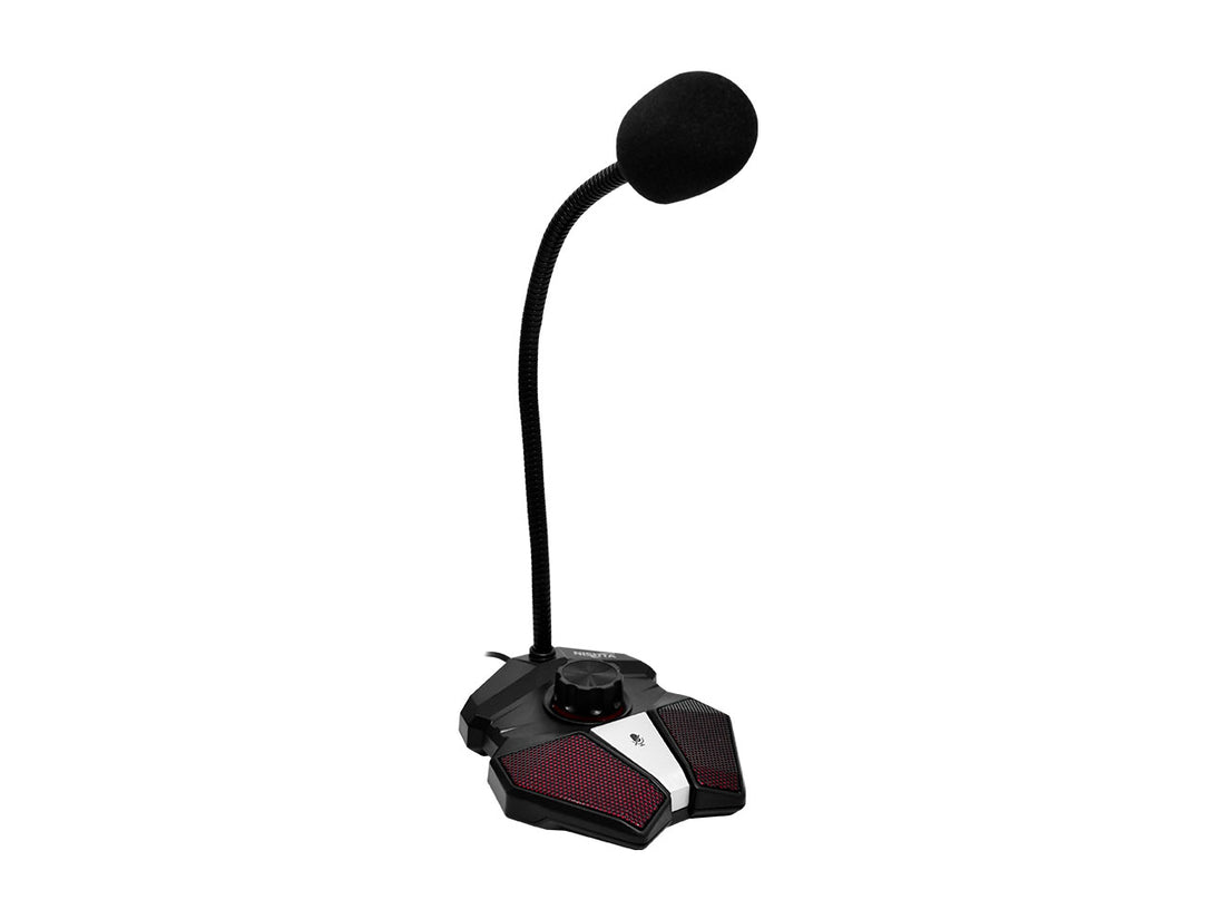 Microfono USB gaming con salida auricular y control de volumen