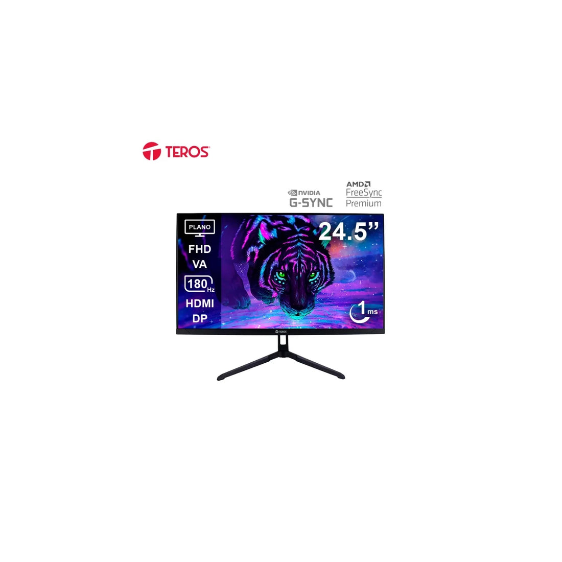 Monitor Teros TE-2475G Gaming 24.5" Plano VA FHD (1920X1080) 180Hz 1ms Ficha USA