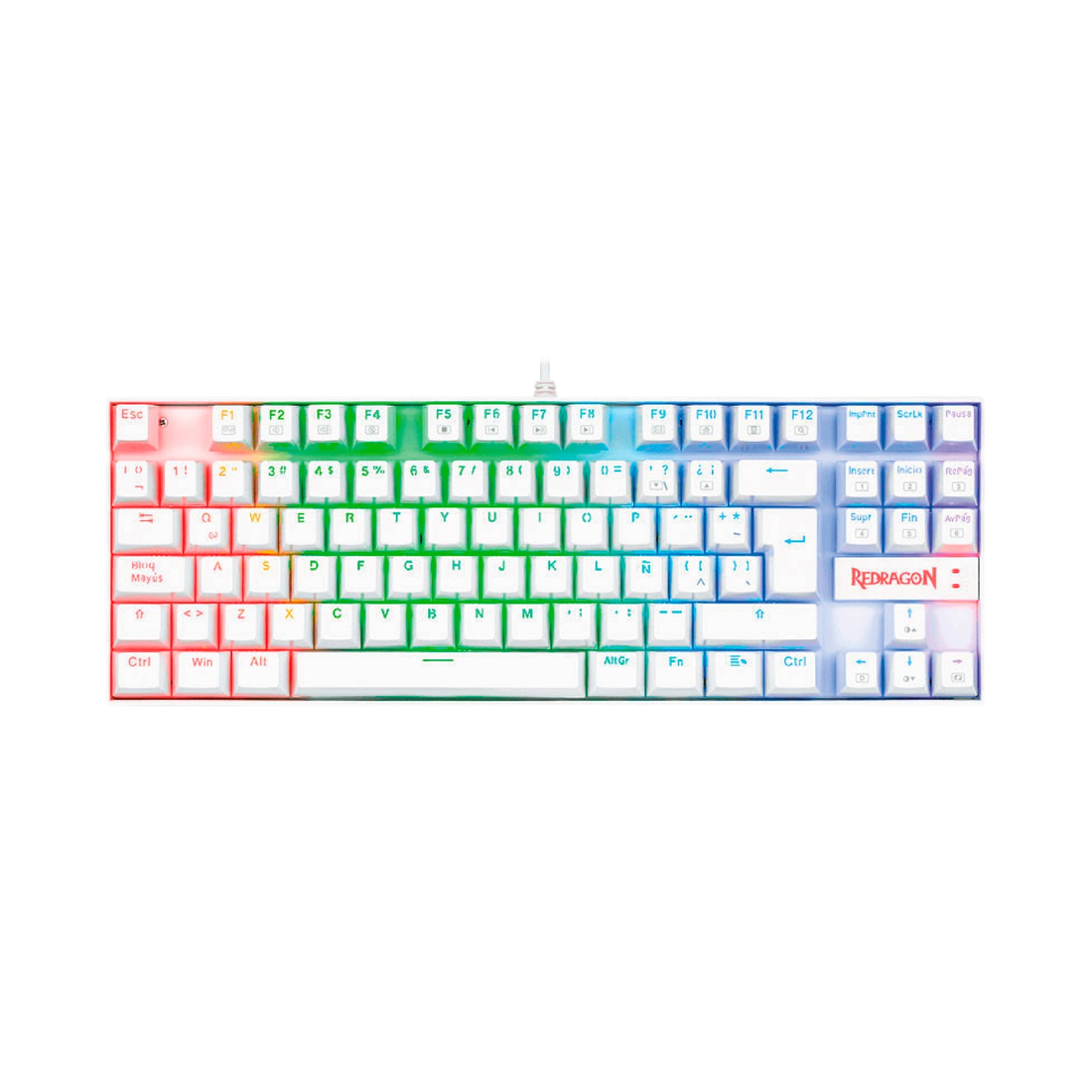 Teclado Redragon Kumara K552 RGB Blanco