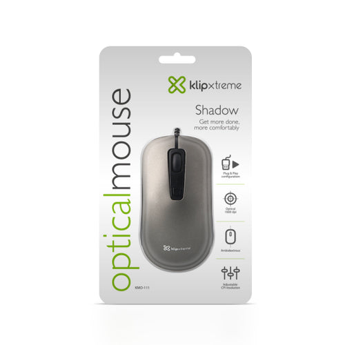 Mouse Klipxtreme Optico Kmo-111 Usb 1600 Dpi Shadow (Kmo-111)