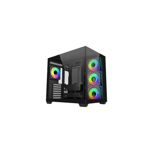 Gabinete Cooler Master Elite 681 Mid Tower 4 Fans ARGB Tempered Glass Black s/Fuente