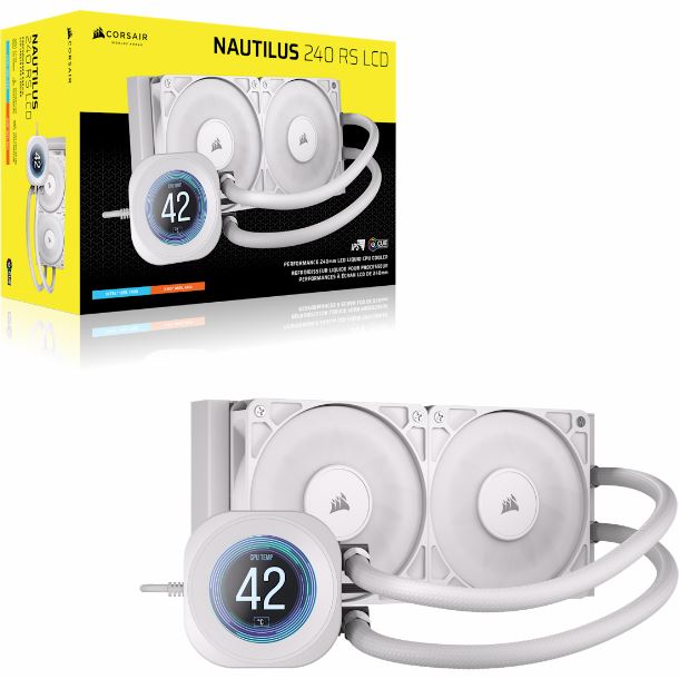 WATERCOOLER 240MM CORSAIR NAUTILUS 240 RS LCD WHITE CW-9061032-WW