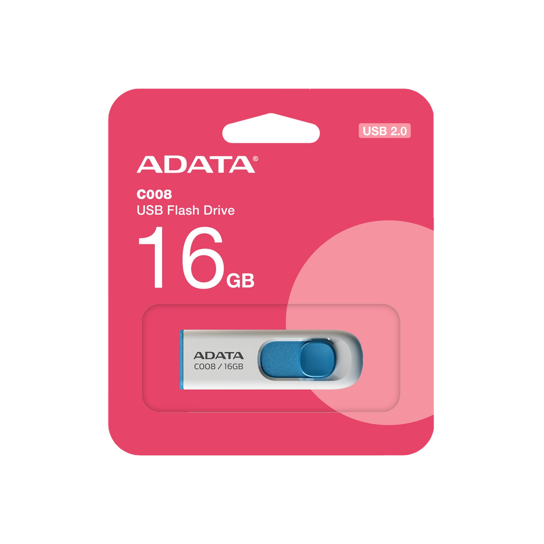 Pendrive Adata C008 RWE 16GB USB 2.0 C/ tapa des