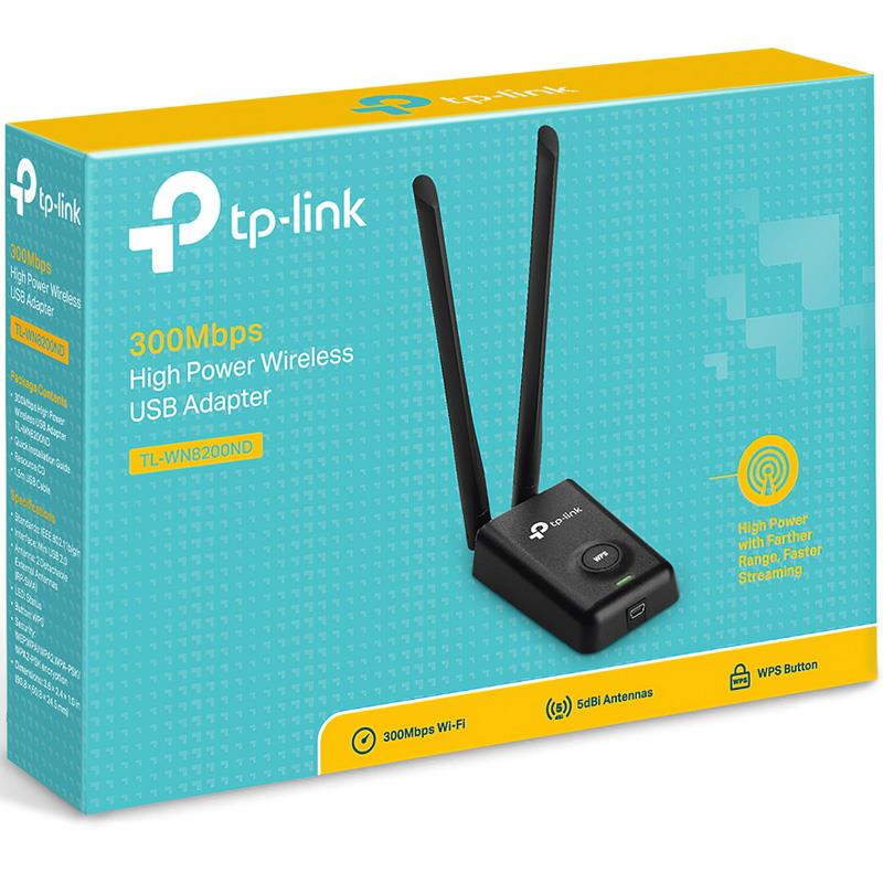 TL-WN8200ND PRedW USB HiPow 300M C/ 2Ant (0740)