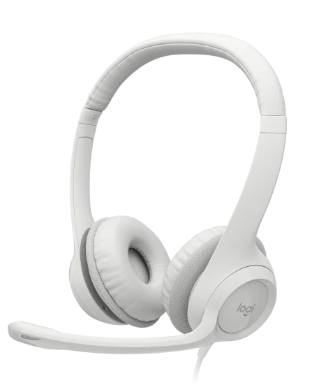 Auricular C/Mic Logitech Clear Chat Comfort Usb H390 White(Pn: 981-001285)