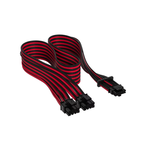 Cable con fundas individuales PCIe Gen 5 12V-2x6 de 600 W y 12 4 patillas con funda individual, Type 4, ROJO/NEGRO