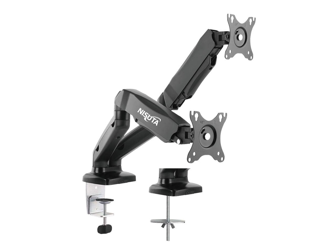 Soporte doble para Monitor o TV de 17-32" en escritorio hasta 9kg con amortiguación a gas