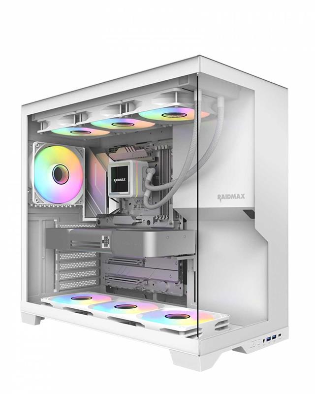 GABINETE GAMER RAIDMAX INFINITA i700 WHITE ARGB TG
