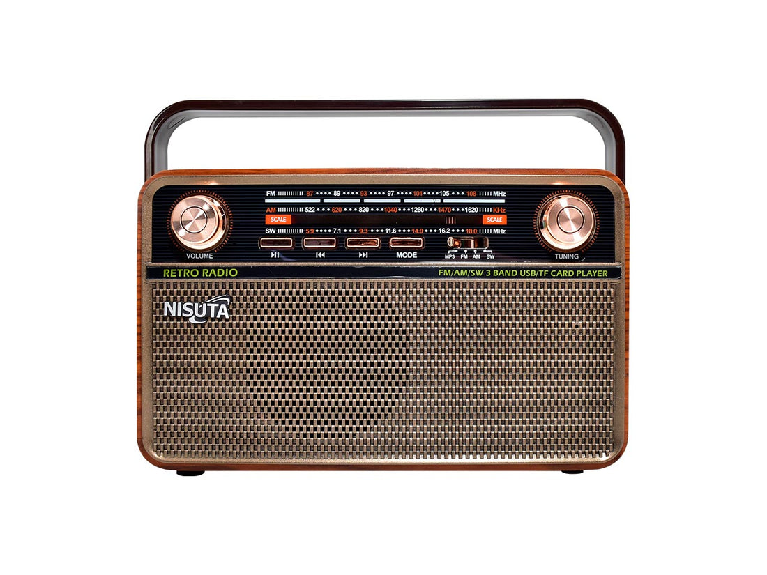 Radio AM/FM vintage con MP3/BT,AUX
