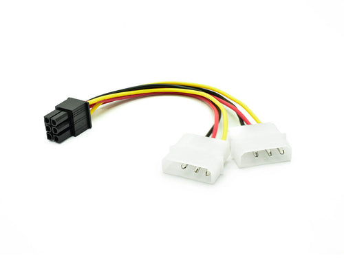 Adaptador 6 pines a 2 molex 4 pines para placas VGA
