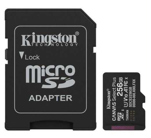 Memoria Micro Sd Kingston 256Gb Canvas Select Plus, C/Adapt (Sdcs3/256Gb)