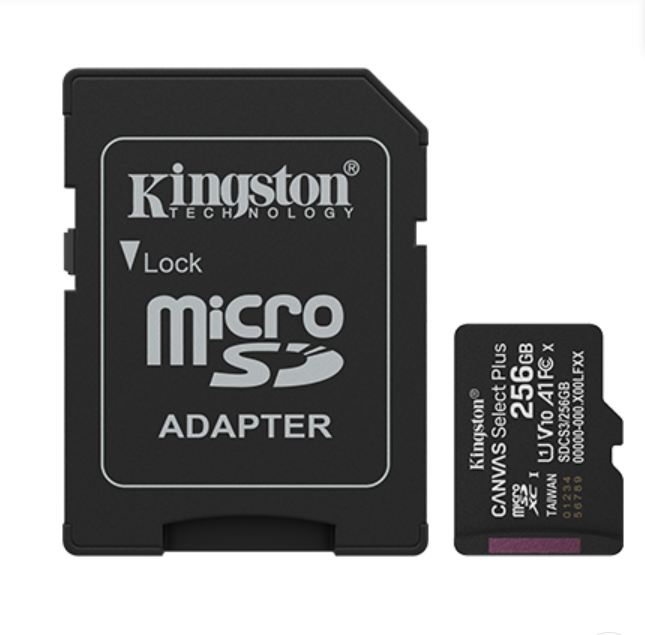 Memoria Micro Sd Kingston 256Gb Canvas Select Plus, C/Adapt (Sdcs3/256Gb)