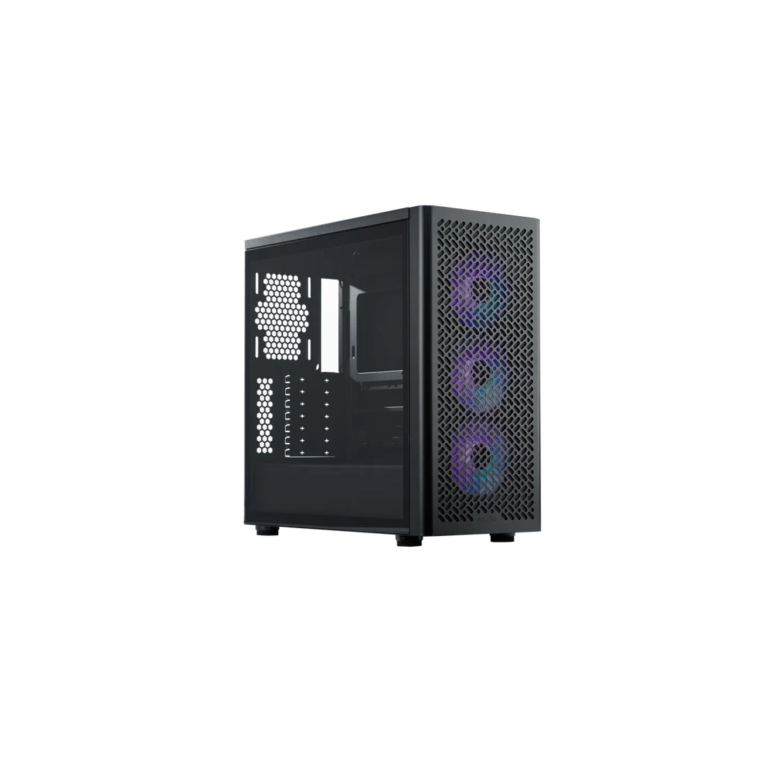 Gabinete Cooler Master Elite 502 Mid Tower 3 Fans ARGB Tempered Glass Black s/Fuente