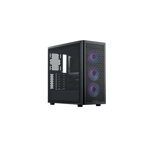 Gabinete Cooler Master Elite 502 Mid Tower 3 Fans ARGB Tempered Glass Black s/Fuente