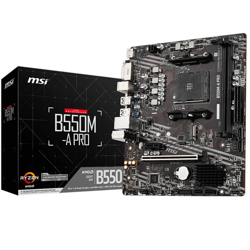 MB MSI AM4 B550M-A PRO DDR4 BOX M-ATX