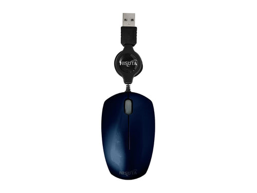 Mouse optico mini retractil azul USB 1000 DPI