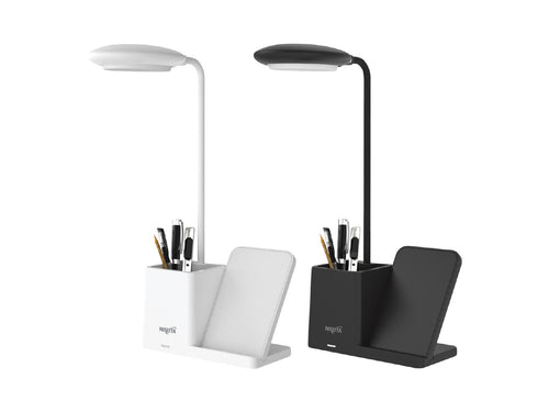 Cargador inalámbrico de celular 15W con lámpara y portalápices