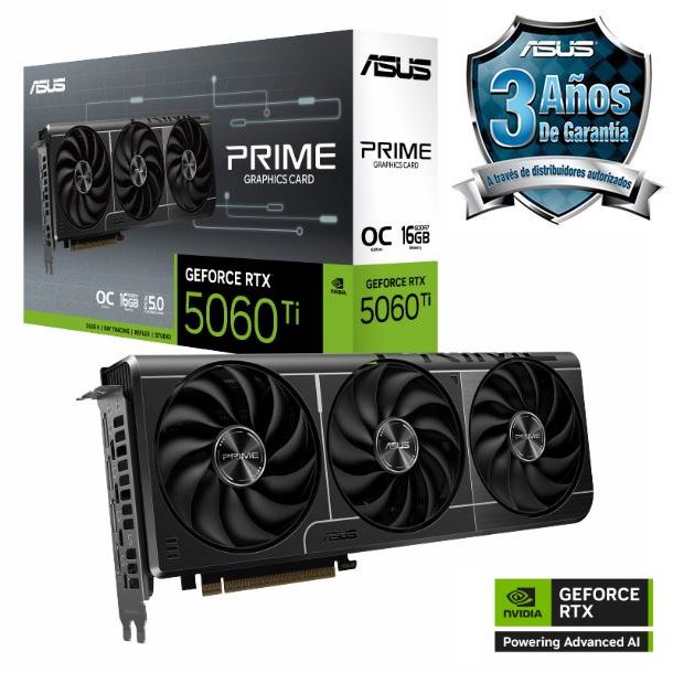 PLACA DE VIDEO GeForce RTX 5060 TI 16GB ASUS PRIME OC EDITION