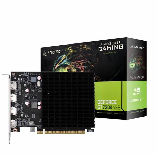 PLACA DE VIDEO GeForce GT 730K 4GB DDR3 64BIT ARKTECK AKN730KD3S4GH1