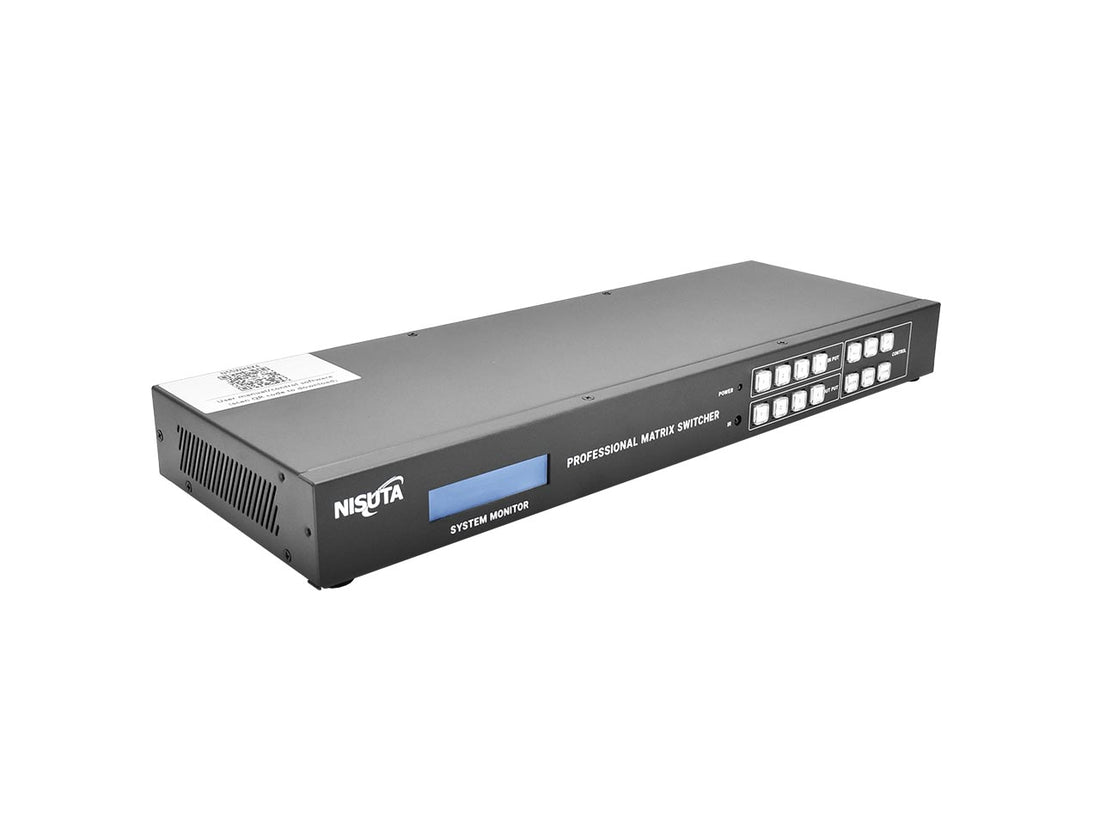 Switch matrix HDMI 4X4 puertos, con control remoto, 4K y software