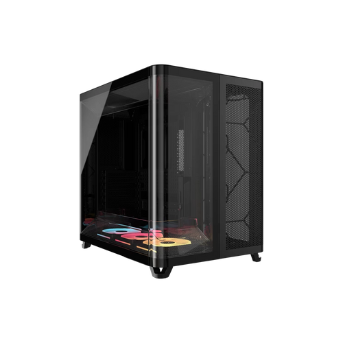 Gabinete CORSAIR AIR 5400 LX-R RGB iCUE LINK Mid Tower con triple cámara Negro