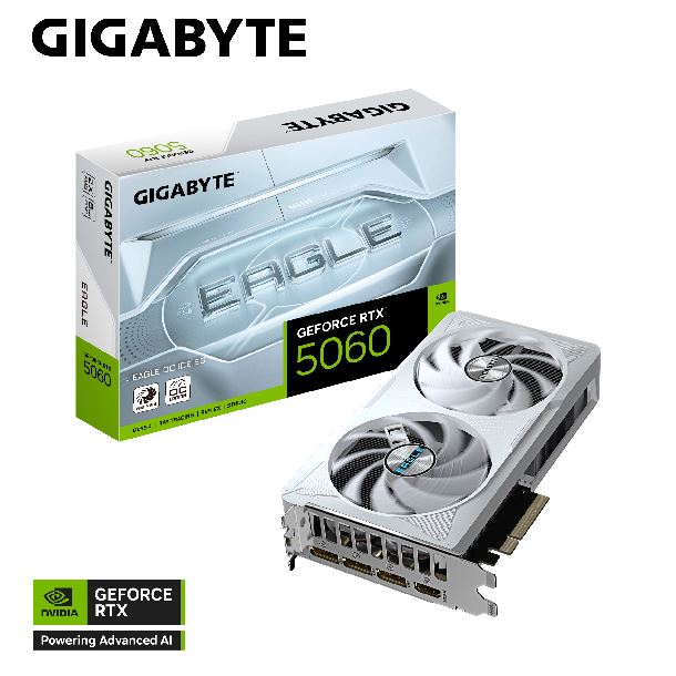 PLACA DE VIDEO GeForce RTX 5060 8GB GIGABYTE EAGLE OC ICE