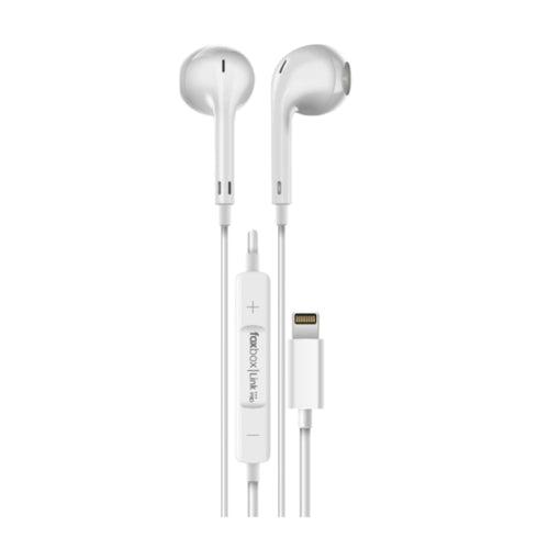 Auricular Foxbox Boost Link Pro Lightning Blanco, C/Cable, C/Mic, Bt (6769)