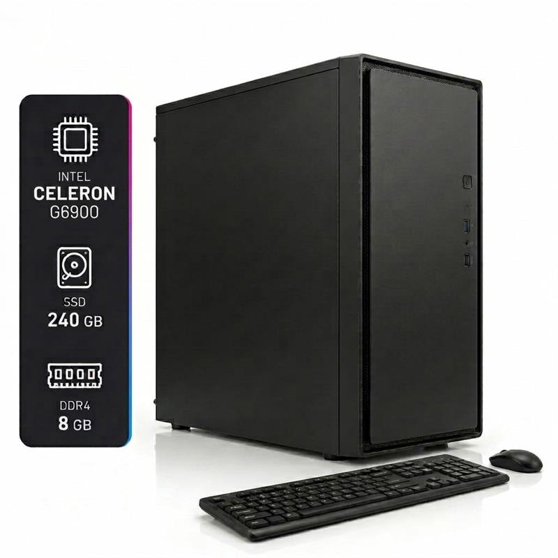PC Armada Home Office Intel Celeron G6900 8GB RAM SSD 240GB