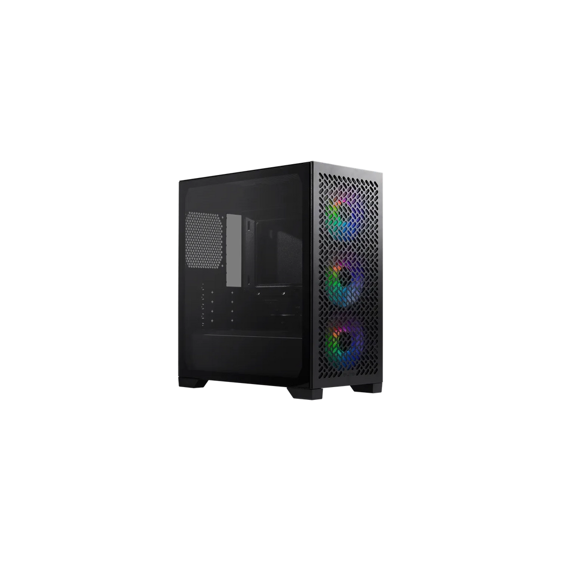 Gabinete Cooler Master Elite 302 Mini Tower 3 Fans ARGB Tempered Glass Black s/Fuente