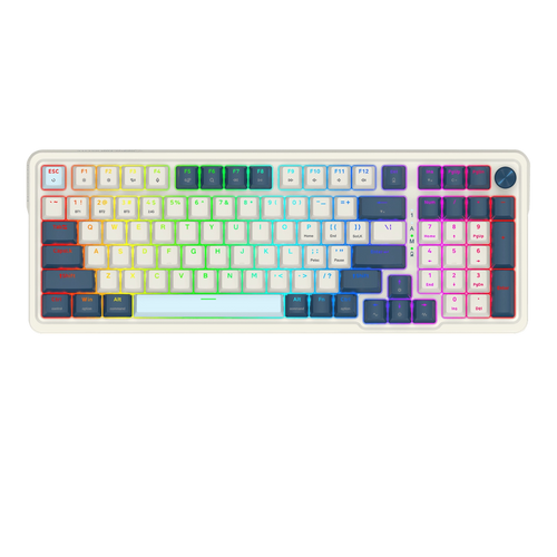 Teclado Redragon Eisa Pro K686 Blanco - Azul